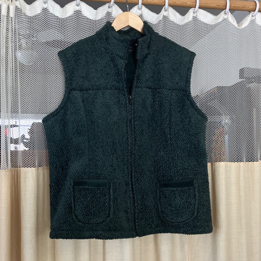 Silver threads outerwear Dark Green Fleece Vest